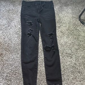 American Eagle next level stretch ripped jeans
